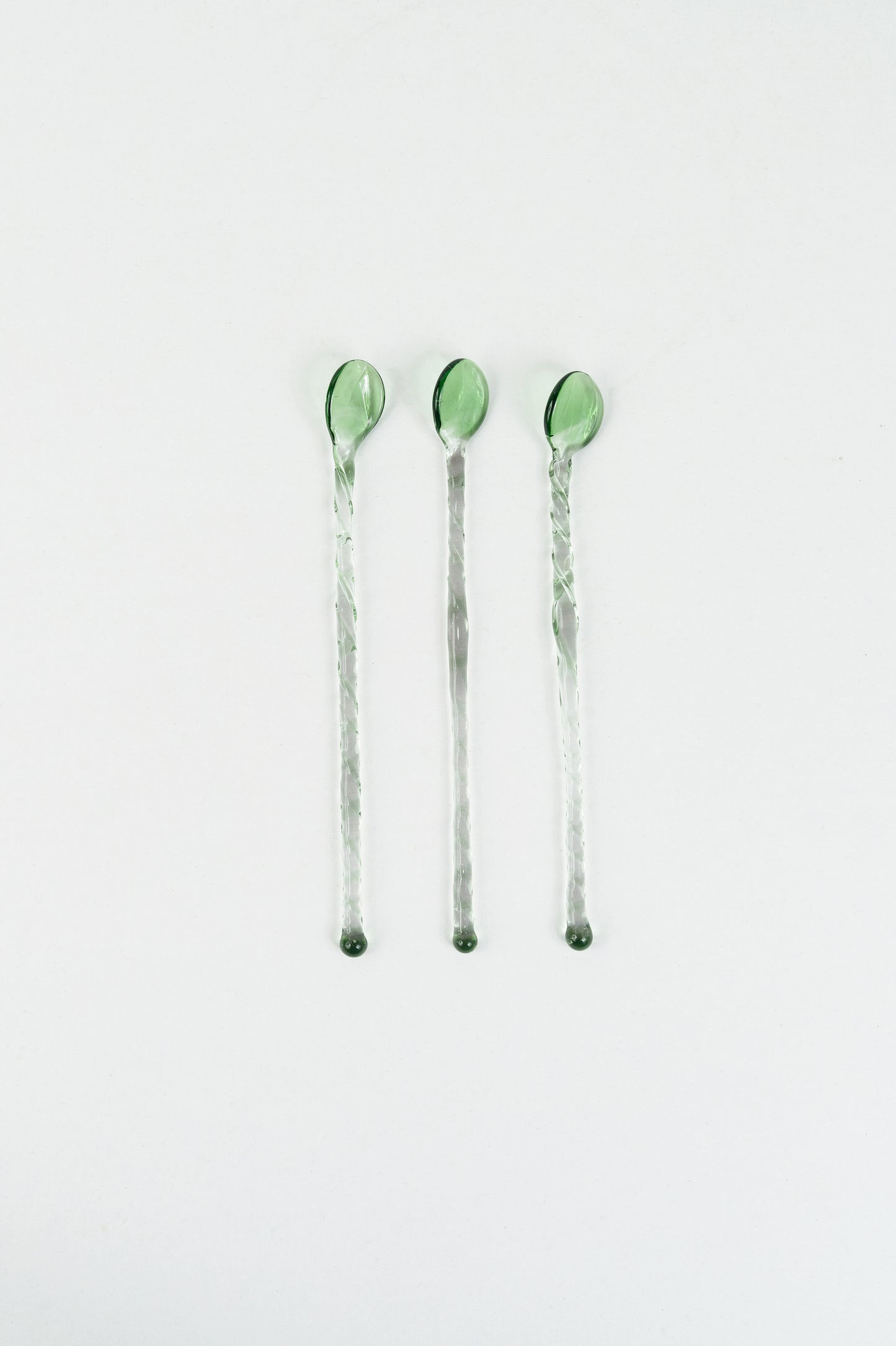 Kit Colheres de Vidro Verde