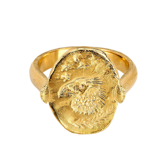 Anel Carcará Dourado
