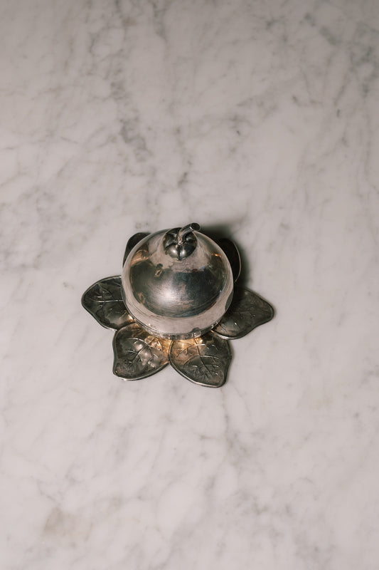 Pera prateada com prato