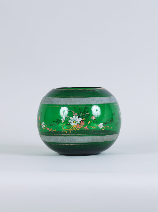 Vaso Oval com Pintura Floral