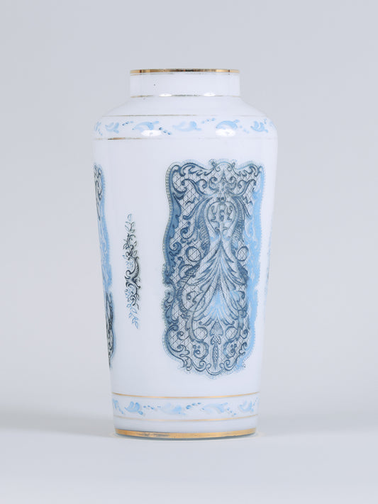 Vaso Branco com Pintura Arabescos